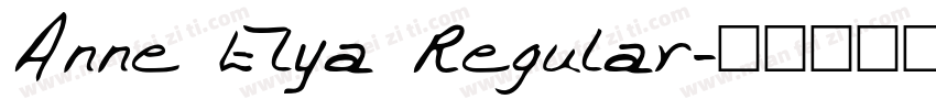 Anne Elya Regular字体转换